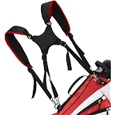 BIG TEETH Golf Bag Strap,Adjustable Padded Bag Strap Replacement,Golf Double Shoulder Bag Straps with 4Pcs Rotate Hooks