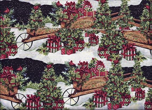 Christmas Carts Valance Curtain