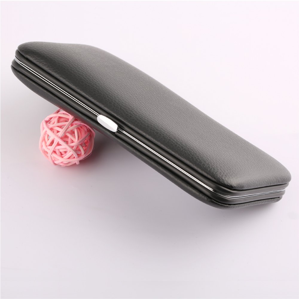 Manicure Pedicure Set Stainless Steel Nail Clippers Nail File Travel Grooming Kit with Protable Case-UHIBROS