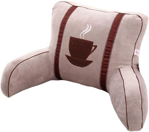 Amazon Com Novelty Coffee Pattern Lumbar Support Pillow With Arms