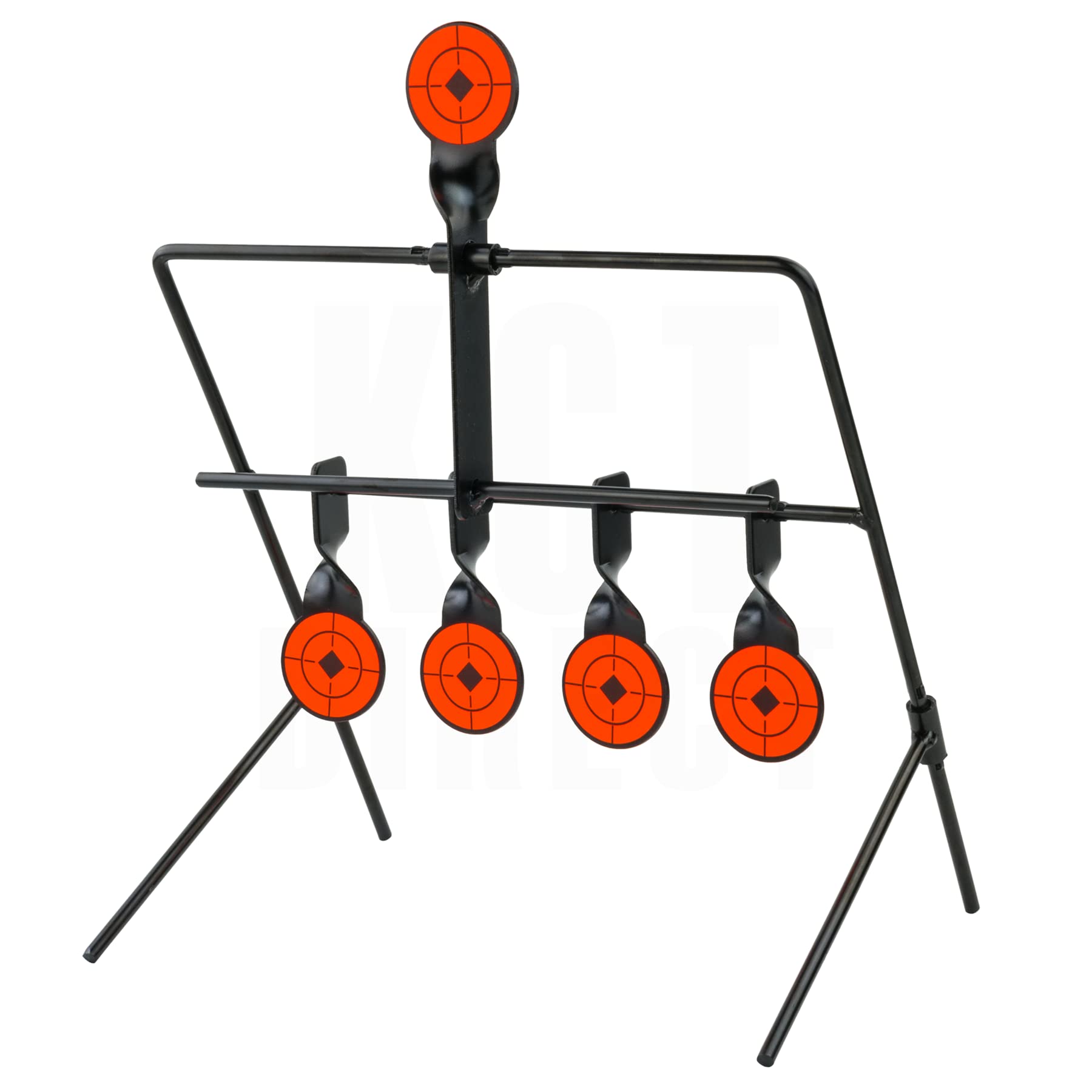 KCT Shooting Practice Spinning Metal 5 Targets Self Resetting Air Gun Rifle Set Freestanding Target