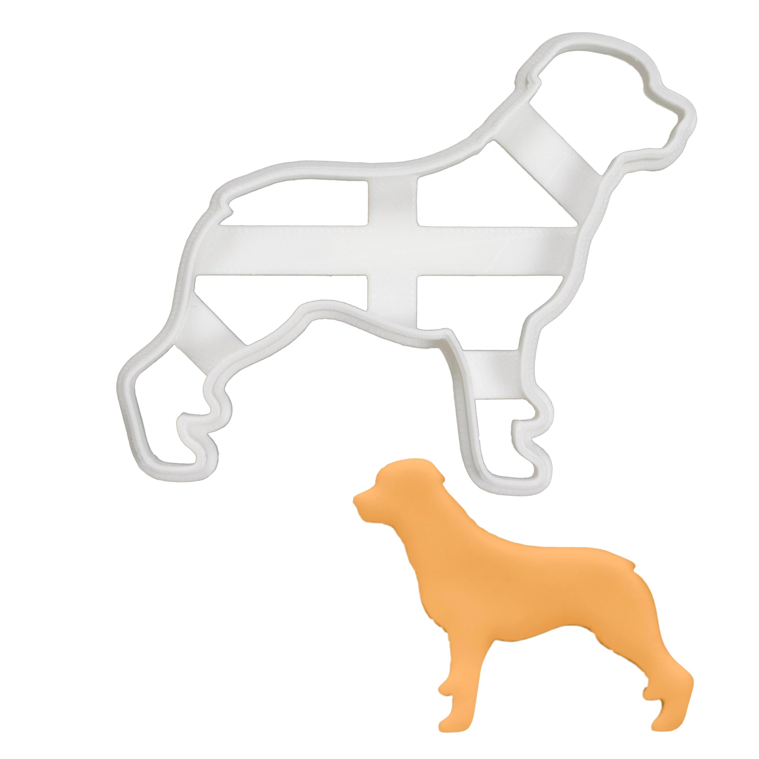 BAKERLOGY Rottweiler Body Cookie Cutter - Detailed Biscuit Cutter Design for Baking and Crafts, Ideal on Fondant, Dough, Clay