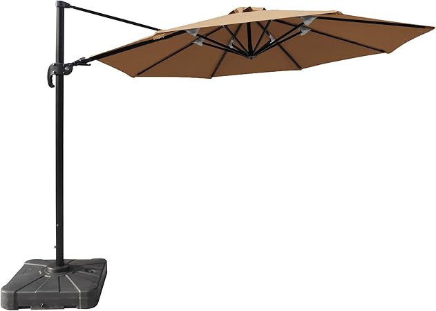 Amazon Com Island Umbrella Nu6585 Freeport 11 Ft Octagonal Cantilever Patio Umbrella 11 Stone Garden Outdoor