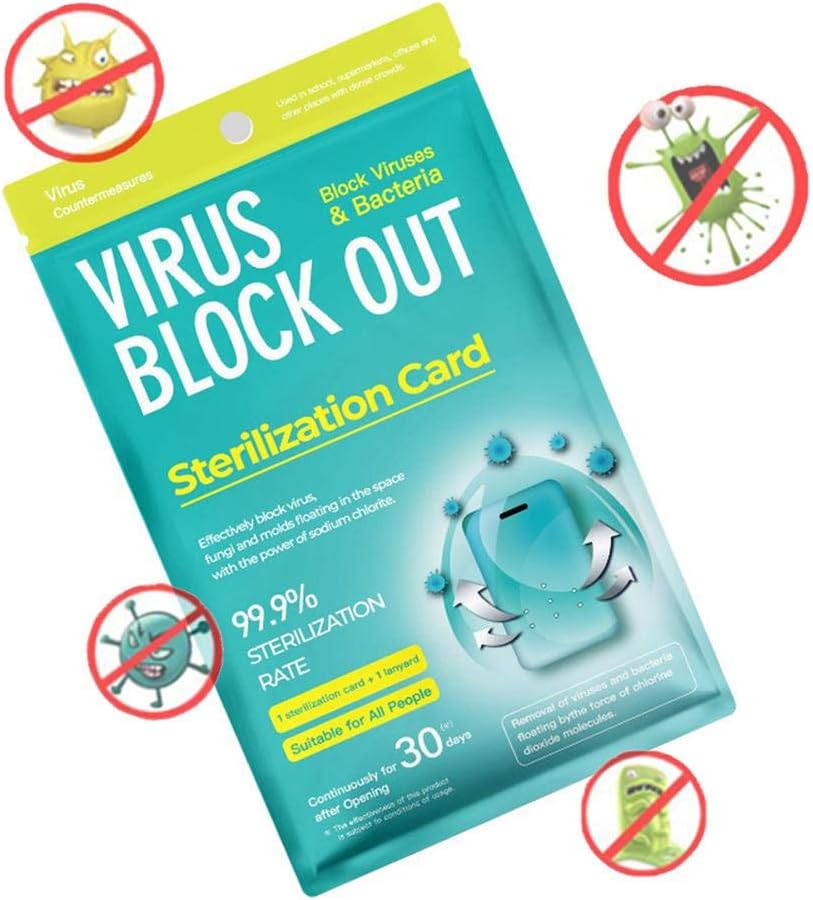 Mite Proof Card, Air Purifying Card Neck Hanging Disinfection Card Space Disinfecting Card with Lanyard for Kids Adults Health Care