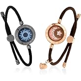 TOTWOO Sun and Moon Long Distance Touch Bracelets for Couples | Vibration &amp; Light Up Bracelet, Women's Fashion Smart Jewelry, Gifts for Girlfriend, One-to-One Bluetooth Pairing via App