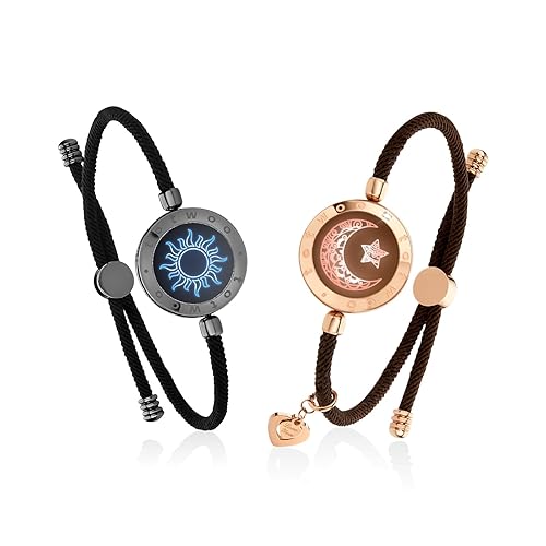 TOTWOO Touch Bracelets for Couples, Vibration Light up for Love