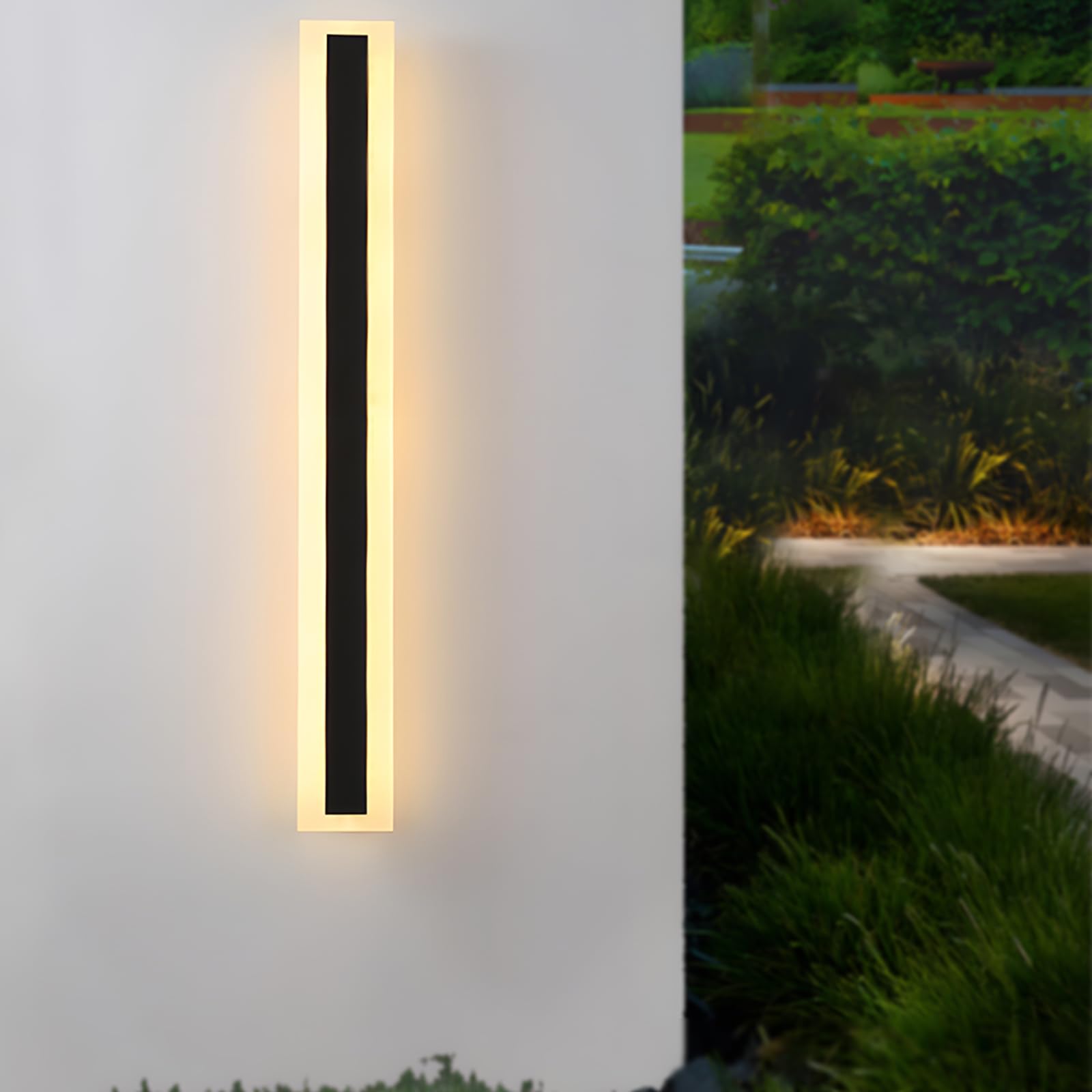 ZTWLEED LED Outdoor Wall Lights,16W Wall Lamp Warm White 3000K,Waterproof Exterior Acrylic Long Outdoor Wall Light for Garden Villa Porch Terraces Garage,80CM