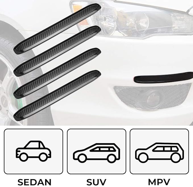 Universal Car Bumper Protector Rubber, AntiCollision Front and Rear Rubber Strips