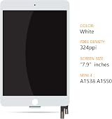 SRJTEK iPad Mini 4 7.9" LCD Display Touch Screen Digitizer Assembly White view 2