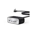 Anker Nano Charging Station(100W Max), 7-in-1 USB C Power Strip for iPhone 16/15/14 and MacBook Air/Pro, 5ft Thin Cord,3AC, 2USB A,2USB C,Power Delivery Desktop Accessory for Home&Office(Black)