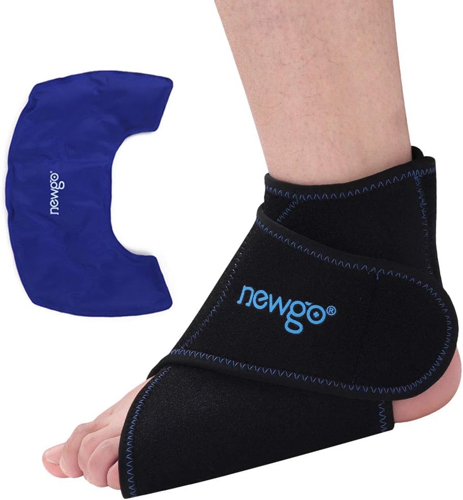 NEWGO®Ankle Ice Pack Wrap Reusable Cold Compress Gel Pack for Swollen