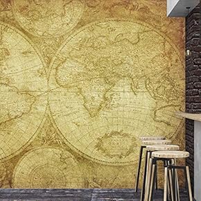 signwin Wall Mural Map Removable Self-Adhesive Wallpaper Wall...