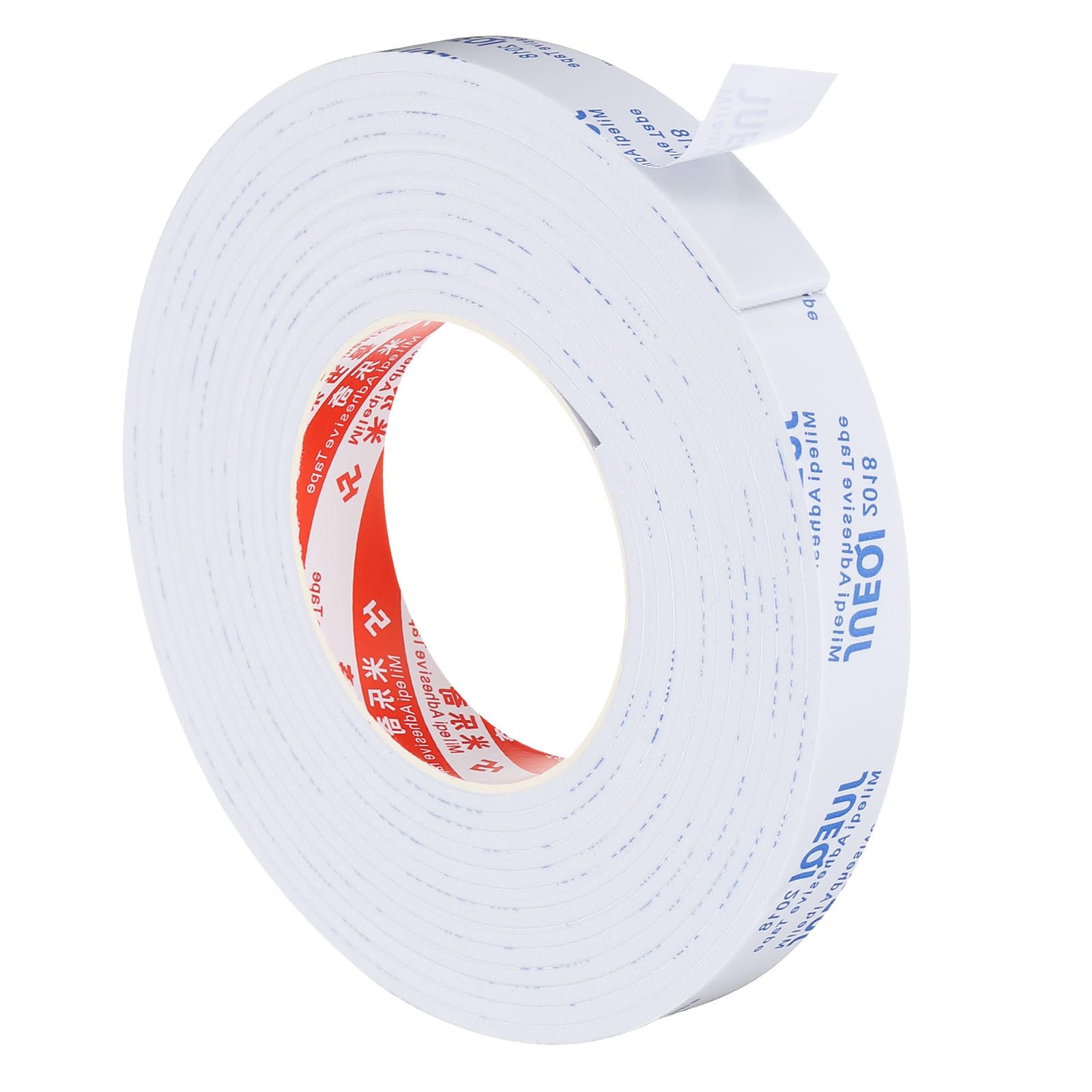 PATIKIL 5m/16.4ft Sealing Foam Tape, 20mm Wide 3mm Thick Single Sided Weather Stripping Door Furniture Seal Strip for Window Pipes Insulation, White