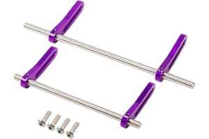 AMK Adjustable 1/10 Scale Bumper Mount Front Rear, Metal Bumper Set Complete for RC Crawler Axial SCX10 Element Enduro Gen7 Gen8 TRX6 TRX4 Upgrades (Purple)