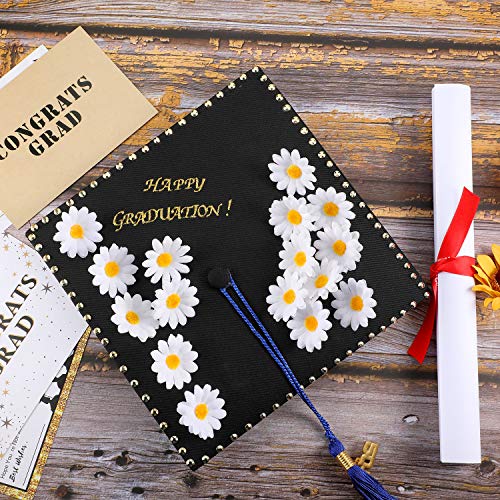 image for Zhanmai Graduation Cap Decorative Stickers Set Includes 2 Sheets Lette