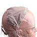 Bella Hair Full Lace Wig Cap with Adjustable Straps for Making Wigs, Medium Brown Swiss Lace with Stretch Panel at Crown (Large Size Cap)