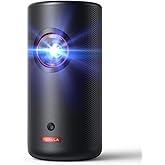 NEBULA Capsule 3 Laser Outdoor Portable Mini Smart TV Projector | Google TV, Netflix-Certified, Dolby Digital Sound, 120" Display, 2.5H Built-In Battery, Outdoor Wi-Fi Smart TV