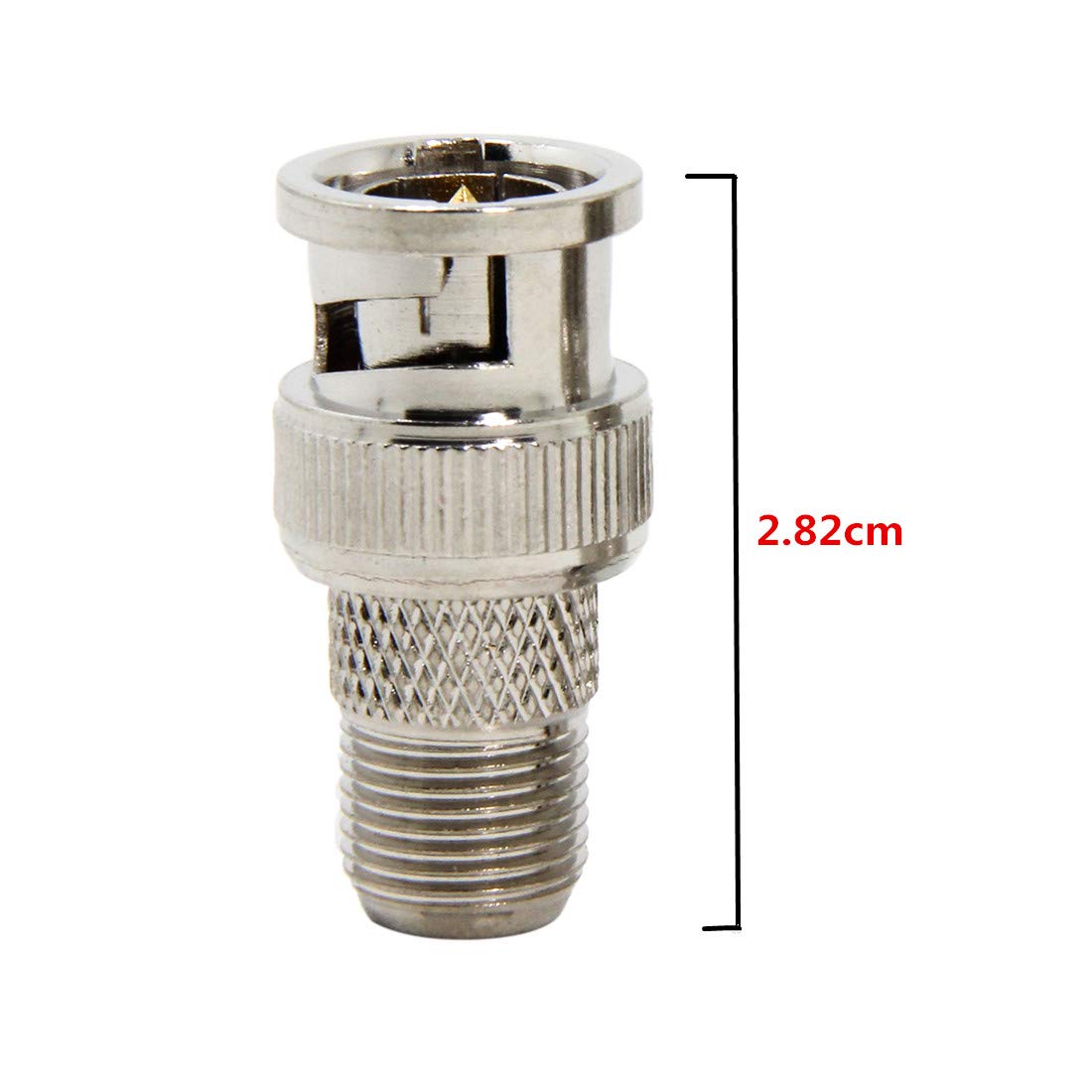 F to BNC Connector, 2-Pack BNC Male to F Female Coax Adapter 75 Ohm, RG6, RG59 Connector for Scanner and Camera, Cannot Be Used on TVS, Antennas or Computers