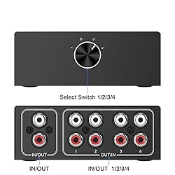 4-Way Stereo Audio Switcher, Bi-Directional Right