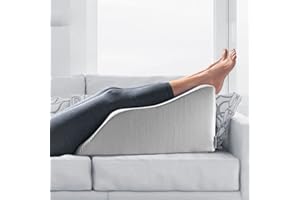 THE LOUNGE DR. Lounge Doctor Elevating Leg Rest Wedge Pillow, Innovative Design for Post Surgery, Leg Swelling, Circulation, Leg and Back Pain, Heather Grey, 24" Wide, Medium