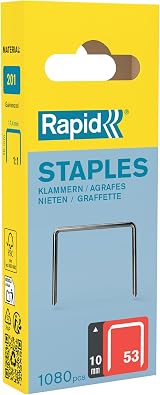 Rapid No.53 Staples 8 mm Leg 1080 pcs 40109503 galvanised for upholstery view 9