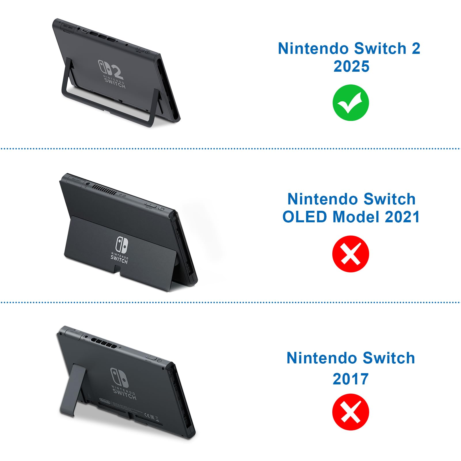 FINTIE Tasche für Nintendo Switch 2(2025) - Tragetasche Aufbewahrungstasche Hülle Case mit Spielkartenhaltern und Innentasche für Nintendo Switch 2 Konsole und Zubehör, Schwarz 2