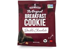 Erin Baker's Breakfast Cookies, Double Chocolate, Whole Grain, Non-GMO, 3 Ounce (Pack of 12)
