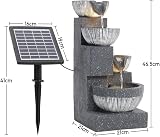 BTGGG Solar Powered Outdoor Fountain Garden Water Feature with LED Lights view 2