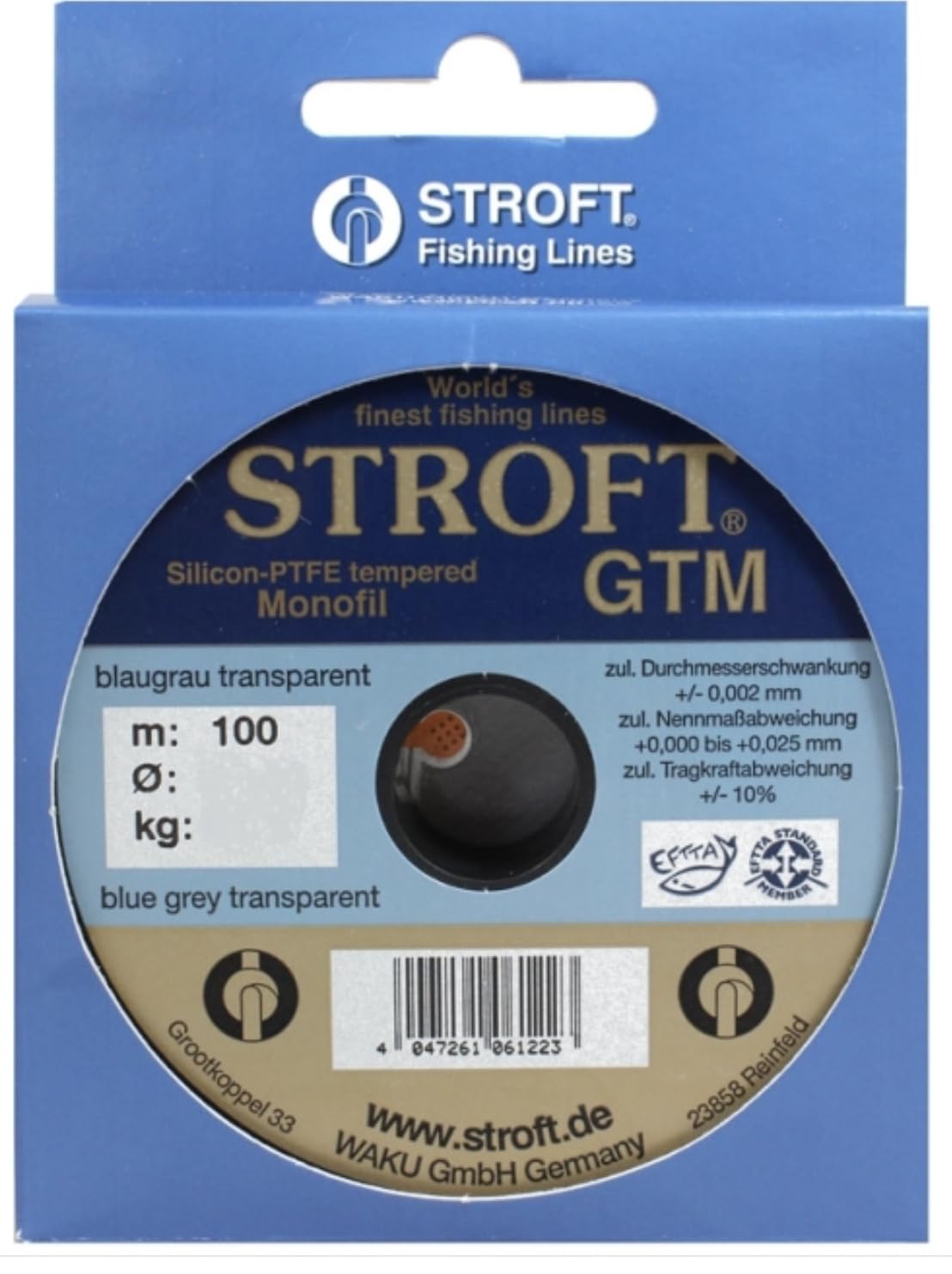 STROFT GTM 100 metre x 0.25mm Premium Quality Monofilament Fishing Line