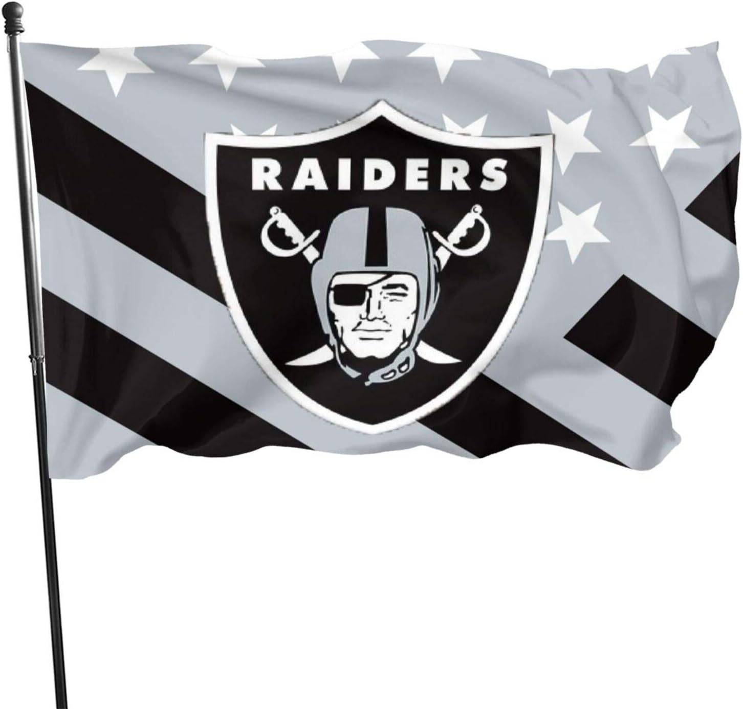 Stockdale Las Vegas Football Team Sign Garden Flags 3D Pattern Outdoor Courtyard Decoration Banner (3×5ft)