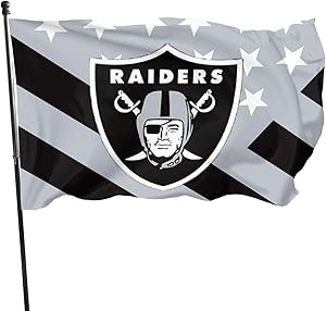 Stockdale Las Vegas Football Team Sign Garden Flags 3D Pattern Outdoor Courtyard Decoration Banner (3×5ft)