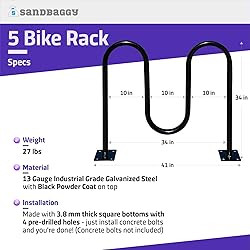 Sandbaggy Commercial Dual Loop Wave Bike Racks - 5