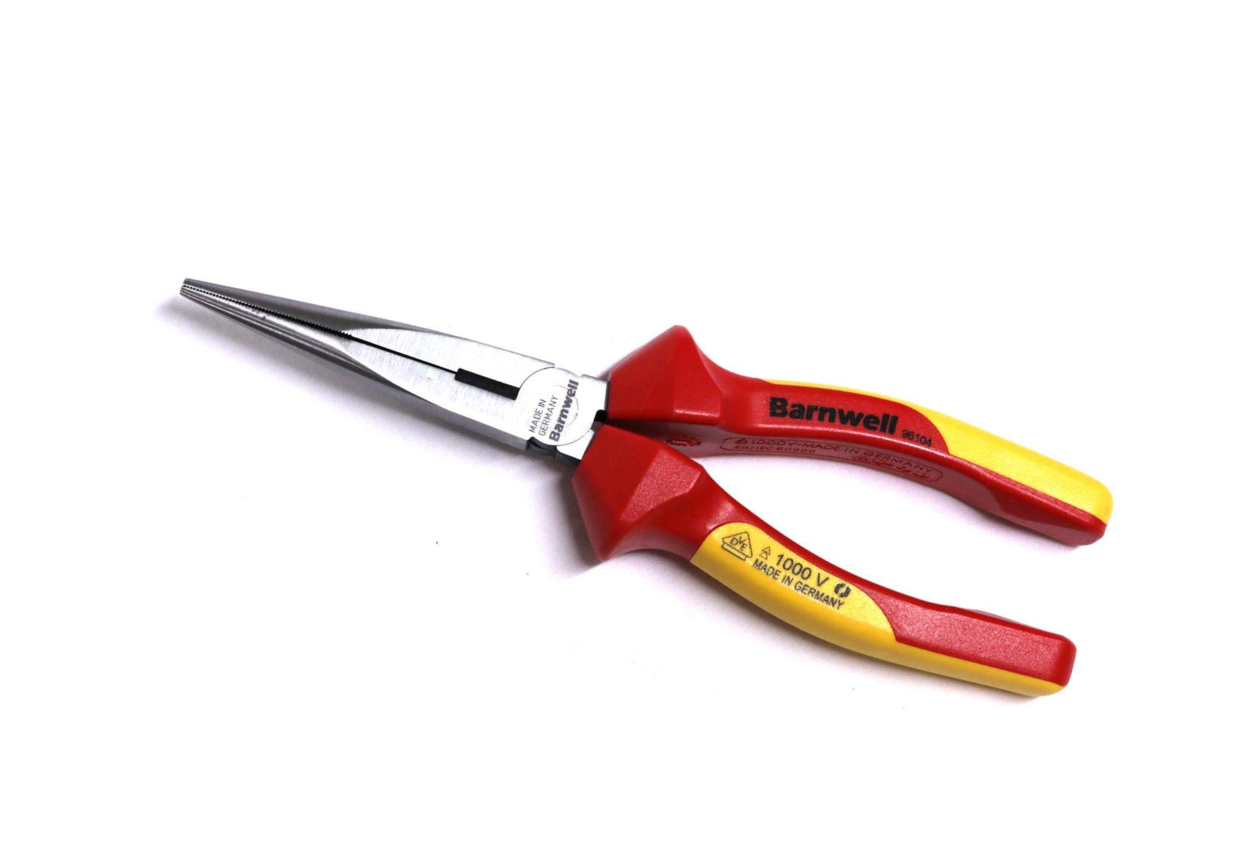 Barnwell 200mm Long Chain Needle Snipe Nose 1000v VDE Plier Electricians Wire Made in Germany