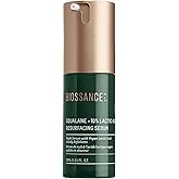 BIOSSANCE Squalane + Lactic Acid Resurfacing Night Serum - Vegan 10% Lactic Acid Face Serum for Skin Texture and Fine Lines - Gentle Night Exfoliant, Hydrating - Pore Reducer for Face, 1.0 Ounce