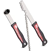 BIKE HAND Bike Cassette Removal Tool Sets - -Bicycle Sprocket Removal Tools- Chain Whip & Lock Ring Tool Compatible with Shim