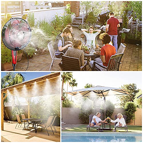 Misters for Outside Patio, 27FT (8M) Misting Hose, Mister Fan Outdoor
