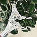 Sexy Women Girls Lingerie Thongs Adorable V-String Panties Lingerie Low-Rise Intimates Lace Charming G-String Underwear Sleepwear (White)