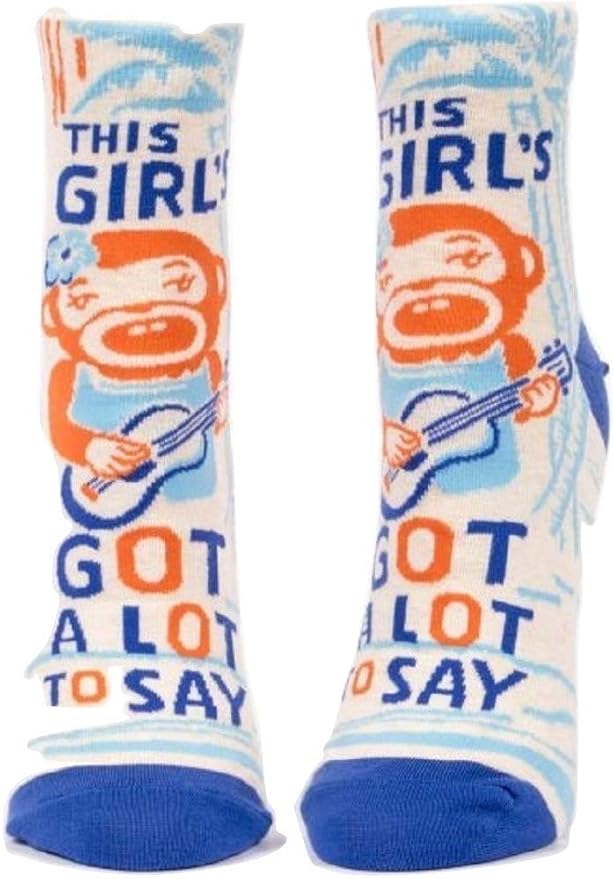 Blue Q Socks, Women's Ankle, This Girl's Got A Lot to Say