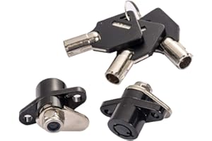 CELOMT Motorcycle Locks Set for Harley Davidson Touring Models 1993 - 2013, Key Lock Saddlebag Locks with 3 Keys (Black)