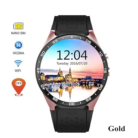 JingJingQi Reloj Inteligente Sostener Mi KW88 Android 5.1 OS ...