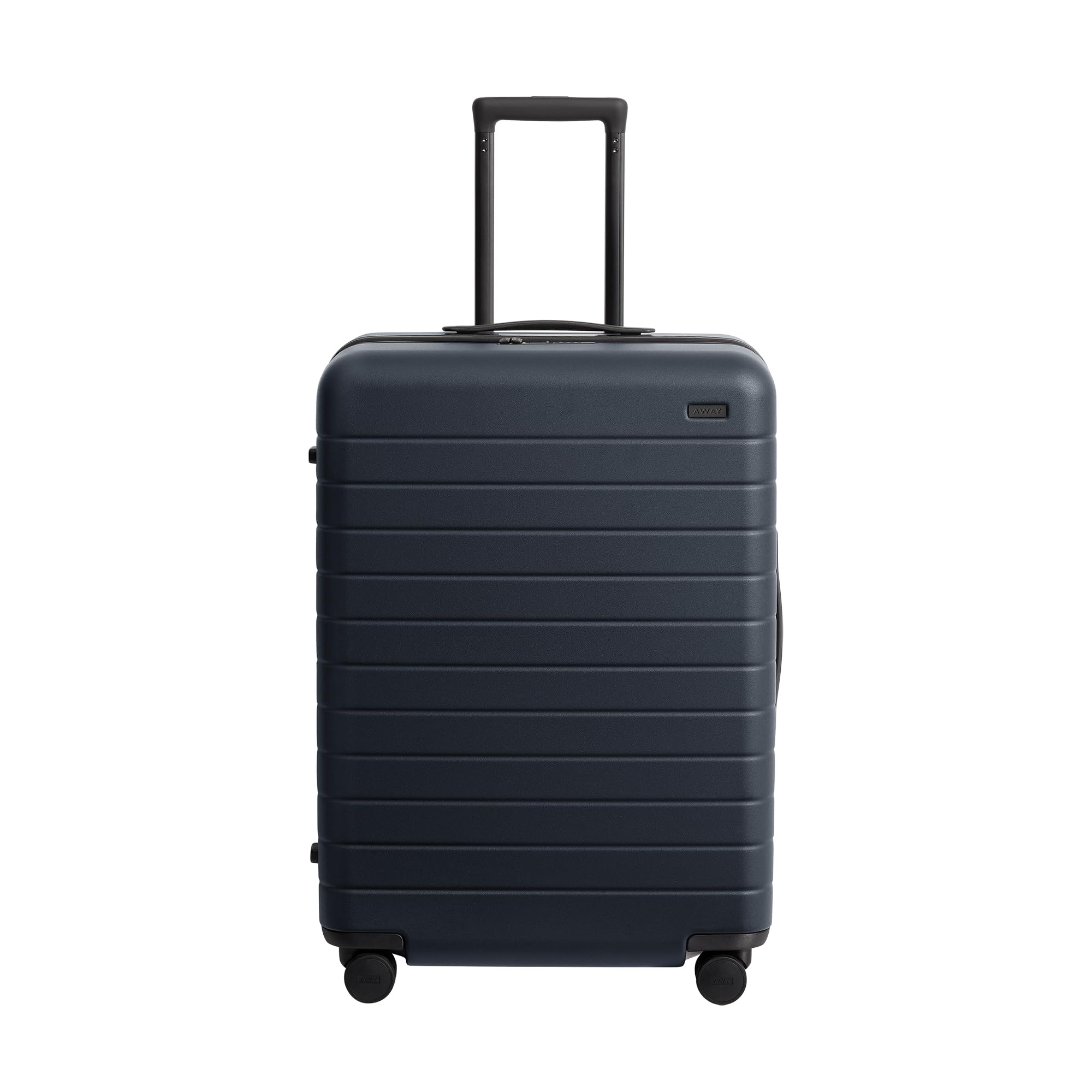 Away Medium Checked Luggage, Lightweight Hard Shell Suitcase with Spinner Wheels, Durable Rolling Luggage, TSA Lock, 26 Inch, Navy Blue