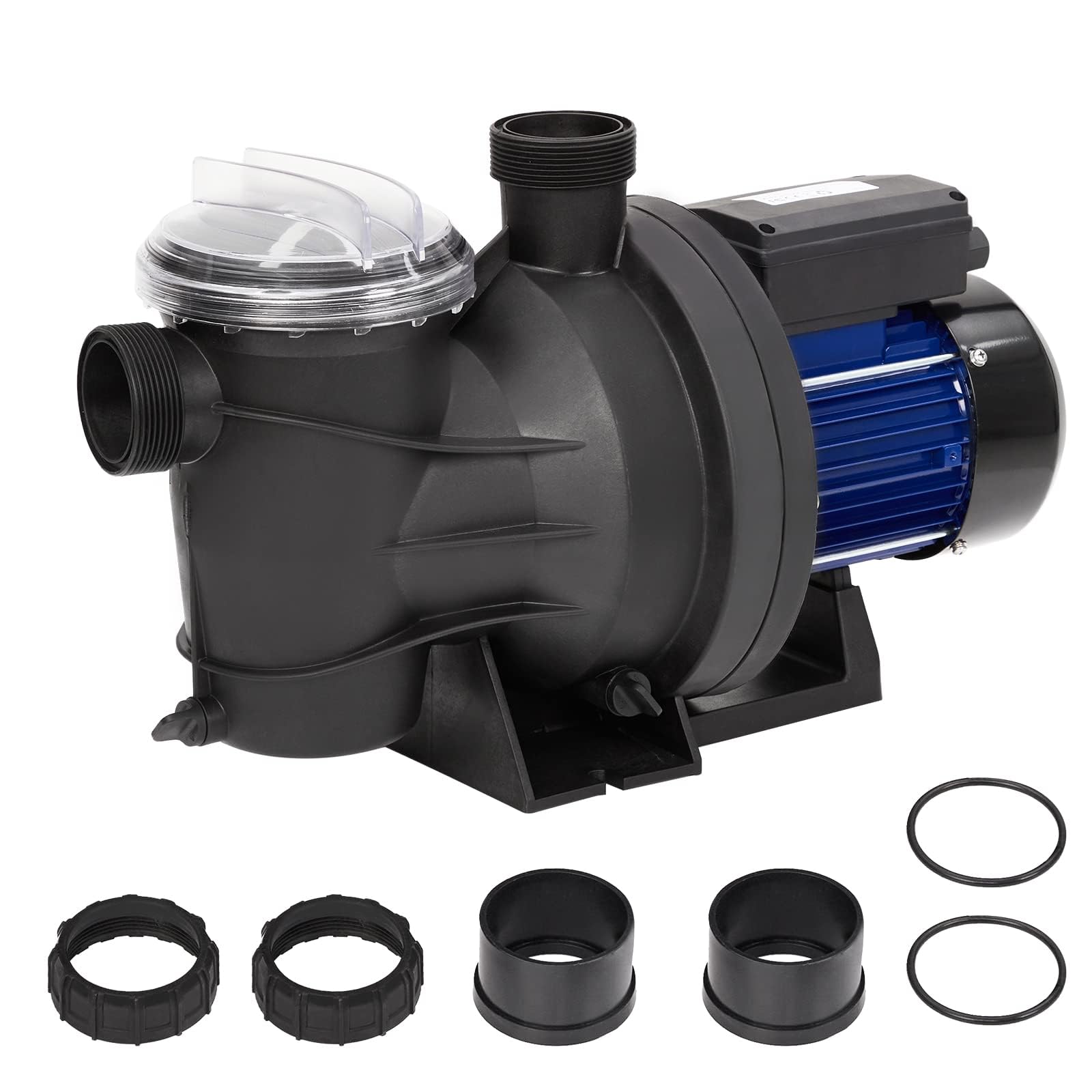 Photo 1 of 1.1 HP in/Above Ground Pool Pump, 115V, 3962 GPH, Energy Efficient, High Flow, Powerful Self Primming Swimming Pool Pumps with Filter Basket