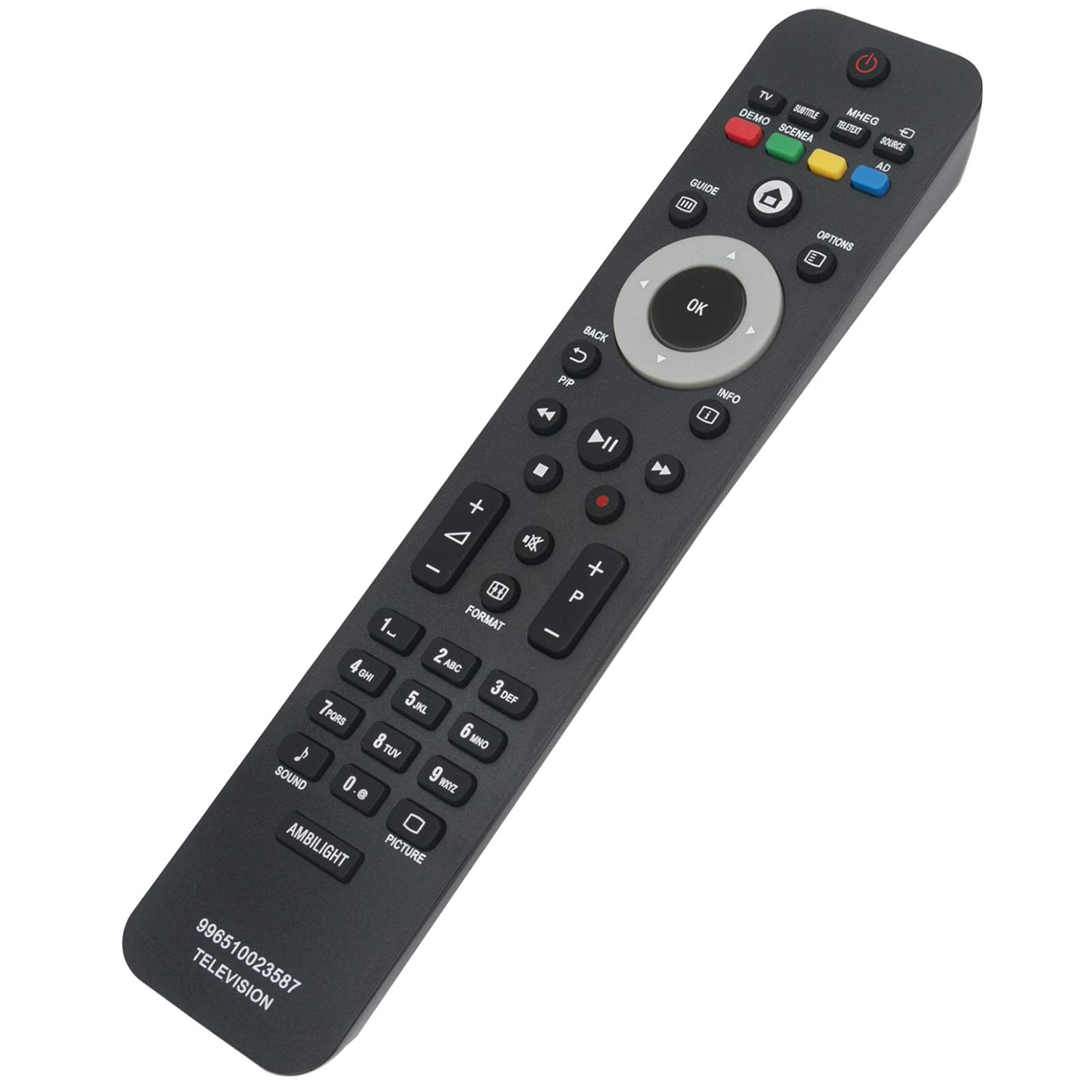 VINABTY 996510023587 Replacement Remote Fit for Philips LCD TV 32PFL5404H 32PFL5604H 32PFL5624H 32PFL7404H 37PFL5604H 42PFL5604H 42PFL5624H 42PFL7404H 47PFL5604H 47PFL7404H 52PFL5604H 52PFL7404H