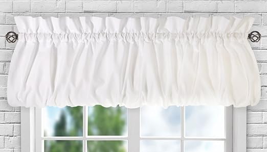 Amazon Com Ellis Curtain Stacey Sheer Balloon Valance 60 X 15