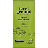 Level Ground Coffee - Andes Mountains Craft Blend - Medium Roast, Whole Bean - Fair Trade, Organic, Kosher - Specialty Coffee