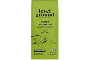 Level Ground Coffee - Andes Mountains Craft Blend - Medium Roast, Whole Bean - Fair Trade, Organic, Kosher - Specialty Coffee