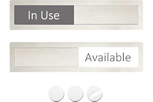 LOYINLO In Use or Available Sign,In Use/Available Sign for Home Office Hotles Hospital Restroom, Vacant Occupied Slider Door Status Tells Whether Room in Use or Available,7'' x 1.5'' - Stainless Steel, Grey