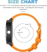 Wownadu 18mm Silicone Yellow Strap for Garmin Vivoactive 4S Venu 3S/2S FR view 5