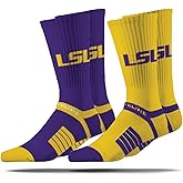 Strideline NCAA Mens Premium Knit Crew Socks-Home & Away 2 Pack-One Size Fits Most