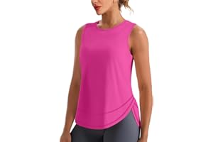 Jescakoo Workout Tank Tops for Women Sleeveless Athletic Running Shirt Loose Fit Gym Clothes S-2XL